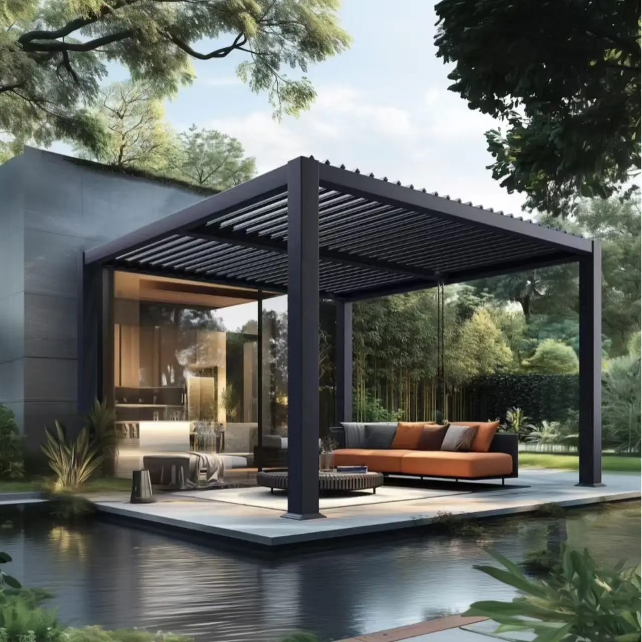 ศาลาเปอร์โกล่าแบบเปิดโล่งสไตล์ - Outdoor Furniture Metal บทวิจารณ์และราคา