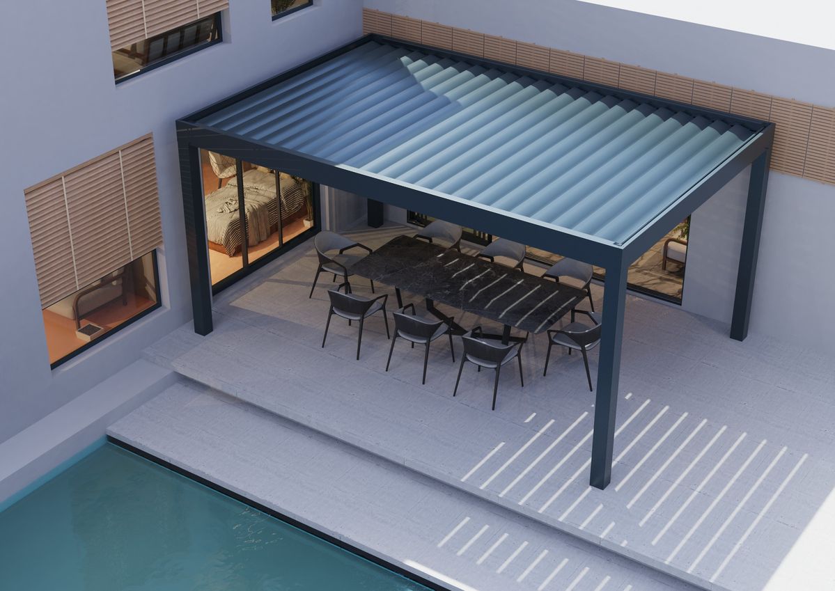 ศาลาทรงสี่เหลี่ยมผืนผ้าอลูมิเน - Outdoor Furniture Metal บทวิจารณ์และราคา