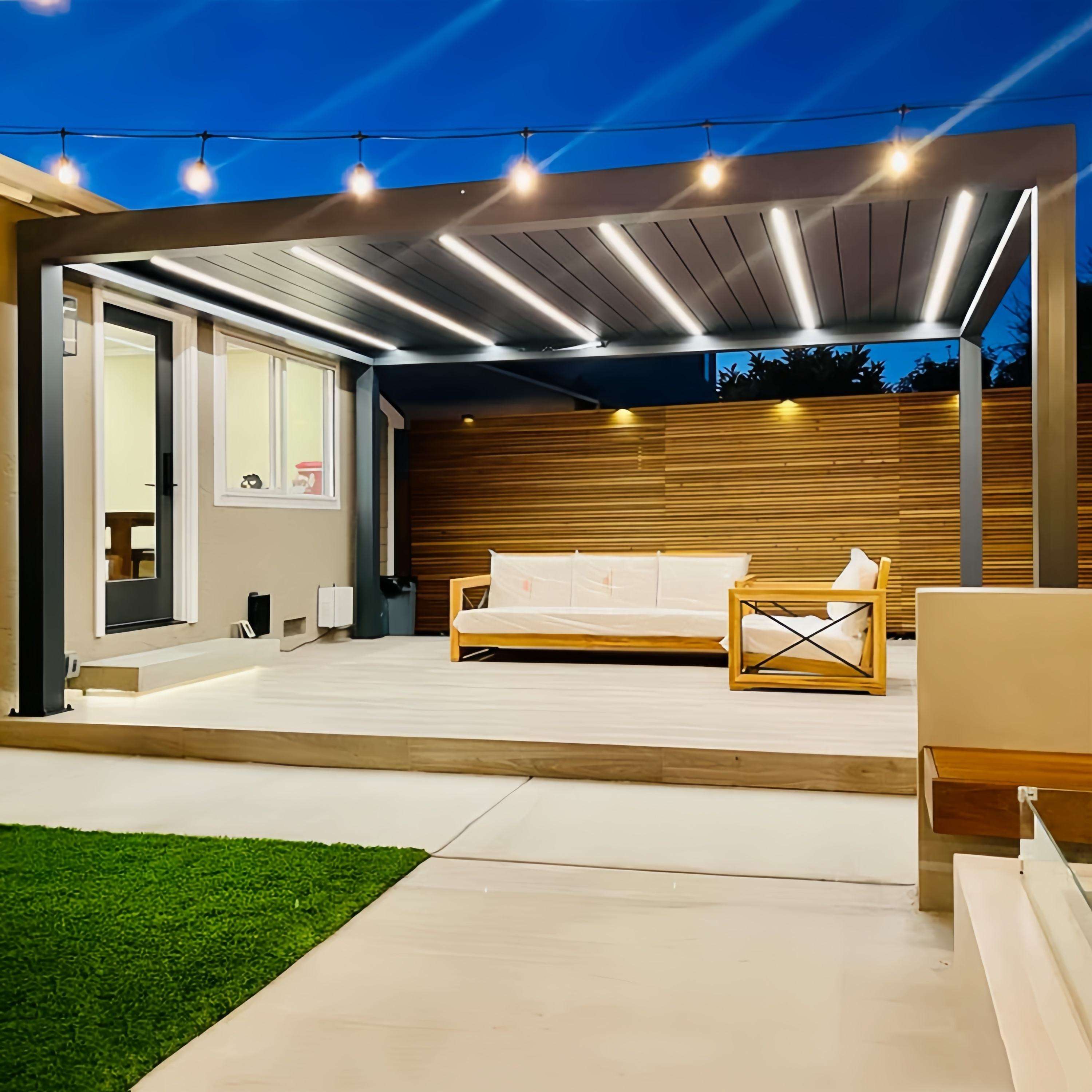 ศาลาทรงสี่เหลี่ยมผืนผ้าอลูมิเน - Outdoor Furniture Metal บทวิจารณ์และราคา