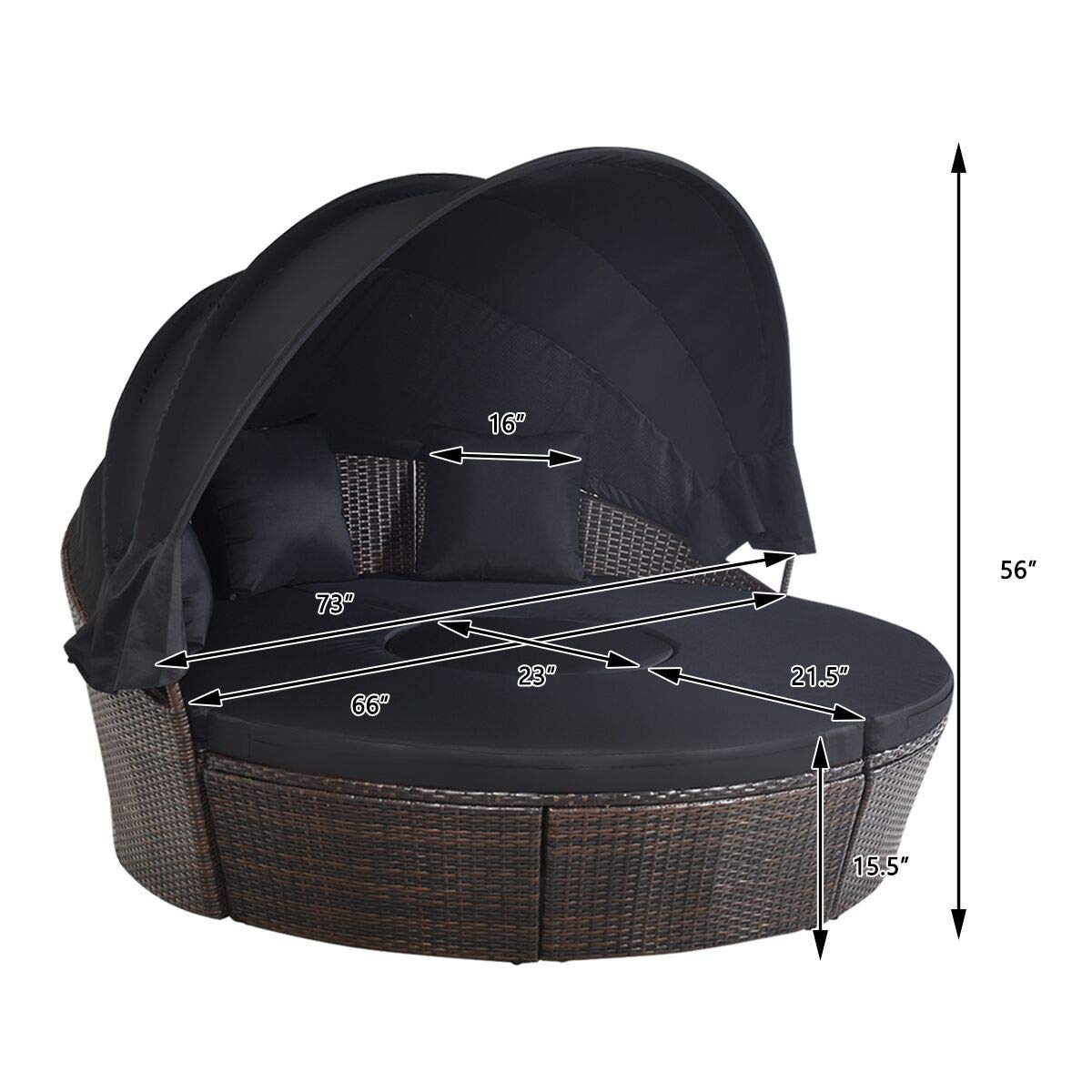 ชุดเฟอร์นิเจอร์สำหรับพื้นที่กล - Outdoor Daybed Furniture บทวิจารณ์และราคา