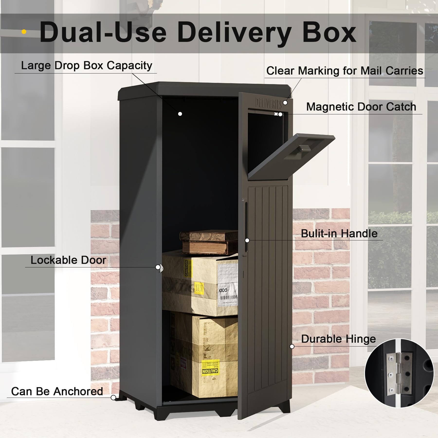 กล่องรับพัสดุขนาดใหญ่สำหรับใช้ - Outdoor Furniture Metal บทวิจารณ์และราคา